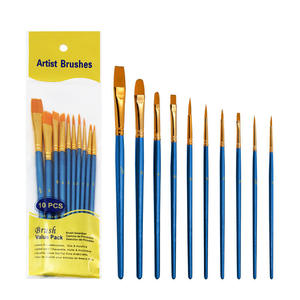 Giorgione Best Seller – Lot de 10 pinceaux en nylon à manche en bois pour aquarelle, acrylique, huile – Pour artistes et projets DIY - Product Image 3