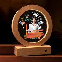 Trophée en cristal en bois écologique haut de gamme gravé Prix de la réunion annuelle créative personnalisée