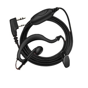 Walkie Talkie Headset Earphone <b>Cable</b> 95cm With Ear Hook For Baofeng BF 888S Radio Networks Plastic Material - Product Image 1