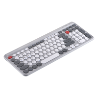 Keyboard Gaming Mekanik Mini Nirkabel Dual Mode Isi Ulang 2.4Ghz USB Type C, Dapat Terhubung ke 3 Perangkat, 99 Tombol