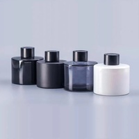 Diffuseur en verre avec couvercle en aluminium noir, produit de luxe, 100ml, en stock