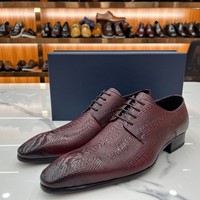 015-319A Chaussures en cuir véritable faites à la main pour hommes, chaussures habillées à lacets, chaussures de ville classiques, chaussures de travail formelles, chaussures derby pour hommes