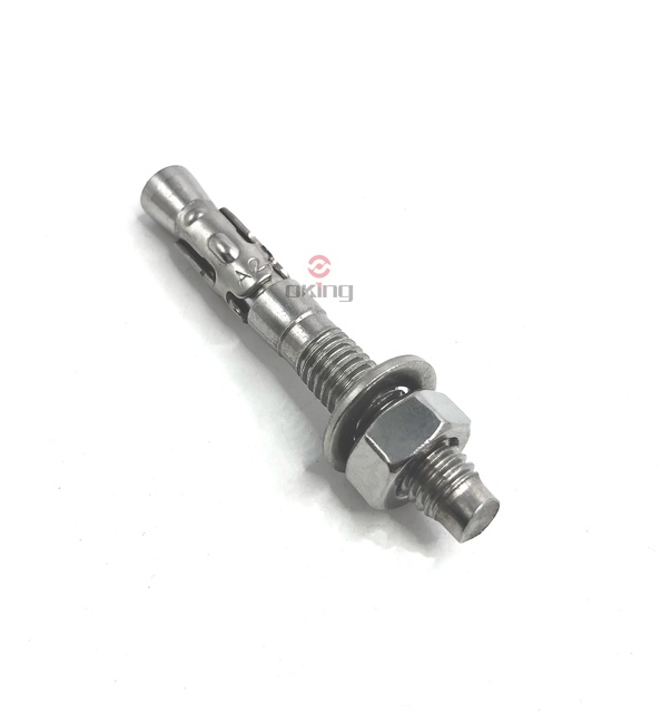 Stainless Steel Wedge Anchor Bolt / Expansion Anchor for Cement & Concrete M8 Thread 980Mpa Capacity