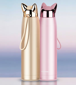 Botellas de Agua con Forma de Gato, Taza de Viaje de Acero Inoxidable, Termo Aislado para <span class=keywords><strong>Café</strong></span> - Product Image 3