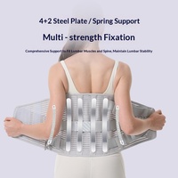 Ceinture de soutien abdominale et lombaire ajustable avec plaque en acier, respirante et à taille haute