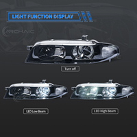 Phares Archaic pour Nissan Skyline R33 GTR Série 1 - Série 3, remplacement des phares d'origine avec lampe avant LED (non compatible avec GTS GTST)
