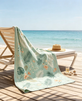 Wholesale Luxury Custom Printed High-quality Microfiber Sand Free Water-absorbent Quick-drying Multi-functional Beach Towel