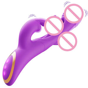 Masseur féminin vibrant pour stimulation clitoridienne, outil d'orgasme, avec fonctions de tapotement, de poussée et de léchage, vibromasseur lapin, jouet sexuel pour adultes - Product Image 5