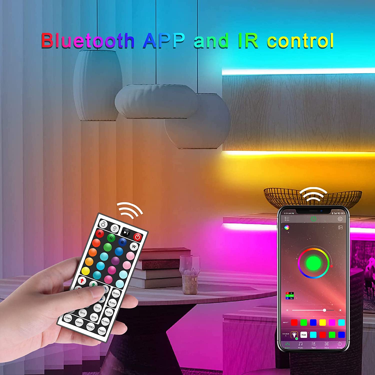Amazon Hot Sale Alexa Google Tuya Wifi RGB LED Light SMD2835 5050 LED Smart Light strip Garden Waterproof Can Pasted Light Strip