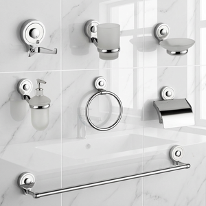 Set di Accessori per Bagno in <span class=keywords><strong>Acciaio</strong></span> Inox per Hotel di Lusso Moderni: Spazzola per WC, Portarotolo e Portasciugamani - Product Image 1