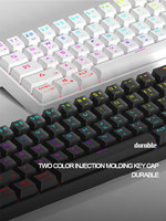 Putih Kablosuz Klavye Laptop Notebook PC BT Nirkabel RGB Gaming DK61 Mekanik 60% Keyboard untuk Ponsel Android