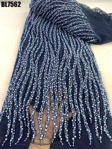 Supoo europeo abito da sposa reale pesante ricamo fatto a mano con perline in pizzo da sposa tessuto rosa Nude con perline con paillettes francesi - Product Image 6