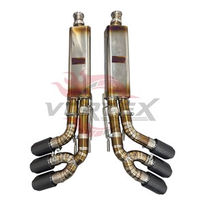 ท่อไอเสีย Vortex Premium Titanium สำหรับ Mercedes AMG G63 W465 Valvetronic แบบปลายออกด้านข้าง หกปลายคาร์บอนไฟเบอร์ เสียงกระหึ่ม - Product Image 5