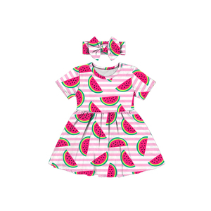 Precioso Vestido de Verano para Niñas de 4 Años con Diadema, Vestido Giratorio para Bebés, Ropa de Boutique para Niñas, Vestidos Casuales - Product Image 2