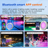 Lampe LED pour piscine, étanche IP68, en acier inoxydable, 12V, changement de couleur RGB, remplacement pour les luminaires Pentair Hayward