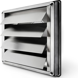 Вентиляционная решетка из нержавеющей стали 304 для наружных стен, самокрепящаяся, водонепроницаемая, дышащая, с защитой от дождя, воздуховод - Product Image 1