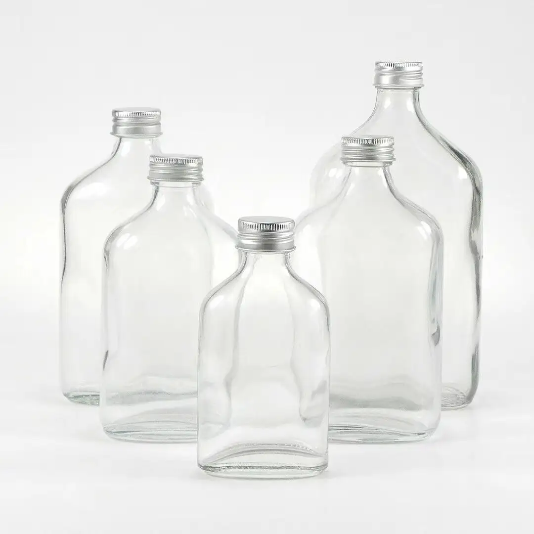Bouteille en verre créatif de 250ml, 350ml, 500ml, pour petite bouche, jus plat, vodka, infuseur à froid, pour boisson