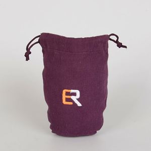 Pochette cadeau personnalisable brodée, sac anti-poussière, sac à cordon en toile de coton brodé avec logo personnalisé pour l'emballage et le rangement - Product Image 2