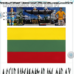 Drapeau de la République de Lituanie en polyester, bannière nationale souple, légère et durable, pour décoration intérieure et extérieure - Product Image 2