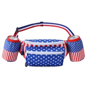 Sac banane imperméable en polyester Oxford rayé avec fermeture éclair pour les activités de plein air, la course et la randonnée - Design unisexe tendance - Product Image 2