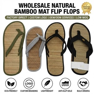 Chanclas de Bambú Natural al por Mayor, Ecológicas, Directas de Fábrica, Sandalias de Playa de Verano, Venta al por Mayor - Product Image 1