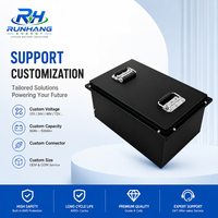 Batterie LiFePO4 intelligente BMS 12V/24V/25.6V 50Ah/120Ah/240Ah/260Ah/314Ah avec application Bluetooth et boîtier en acier robuste pour camping-car et stationnement