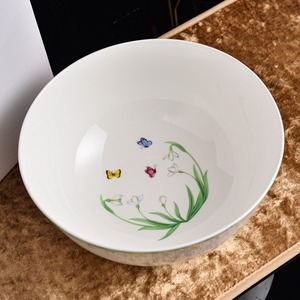 Export New Colorful Spring European Nordic Fresh Simple Style Plant Pattern Bone China Plate Bowl <b>Set</b> Coffee Cups Housewarming - Product Image 3