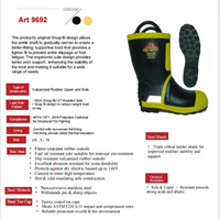 Nouvelles bottes de pompier en caoutchouc noir et jaune, nouvelle semelle extérieure en caoutchouc composite, antidérapantes, imperméables, bottes de sécurité pour le sauvetage incendie