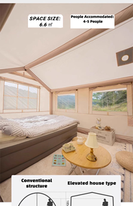 JINGHONG Glamping Luftzelt Oxford Leinwand Großes Aufblasbares Zelt Camping Outdoor Wasserdicht 4-Jahreszeiten Luftzelt - Product Image 3