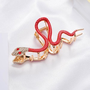 Trendy Serpent Hair Jaw Clip Crystal Inlaid Snake Pattern <b>Large</b> Hair Grab Gothic Stylish Hair <b>Ornament</b> For Ladies - Product Image 2