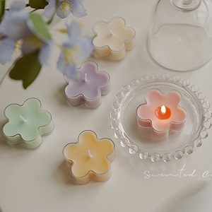 Dễ thương lãng mạn sinh thái thân thiện Tealight hoa hình dạng thơm trà đèn nến thơm - Product Image 3