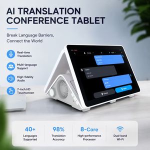 Traductor Inteligente con IA, Traductor de Idiomas con Pantalla Dual, Traducción por Voz, Asistente para Reuniones, Android 15, Modo Sin Conexión - Product Image 1