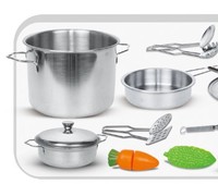 40 pièces, mini cuisinière à induction en acier inoxydable, ensemble de jouets de cuisine pour enfants, expérience de cuisine réelle, unisexe, pour faire aimer la cuisine aux enfants