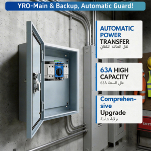 Interruttore di Commutazione Automatico YRO a Doppia Alimentazione 2P 63A 230V, Controllore ATS per Generatore, Dispositivo Elettrico - Product Image 6