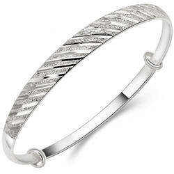 Stylish <b>Silver</b> Kada <b>Bracelet</b> <b>for</b> <b>Men</b> and Women with Textured Finish Adjustable Designer Bangle <b>for</b> Daily Wear and Gifting - Product Image 2