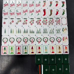 En Stock: Nuevo Juego de Mahjong Americano de Lujo de 160 Fichas, Mini, de Viaje, Grabado en Acrílico - Product Image 4