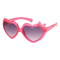 Nouveauté OEM Lunettes de soleil pour filles personnalisées pour enfants, monture intégrale colorée en forme de cœur, protection UV400 à 100%