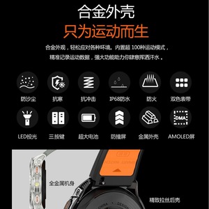 นาฬิกาอัจฉริยะ Kospet K71 หน้าจอ AMOLED 1.6 นิ้ว รองรับการโทรผ่านบลูทูธ วัดอัตราการเต้นของหัวใจ ความดันโลหิต SpO2 พร้อมไฟฉาย - Product Image 3