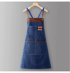 Tốt nhất Tạp dề biểu tượng tùy chỉnh vải thoáng khí nhà hàng Tạp dề bông ấm cúng vải có thể điều chỉnh đầu bếp nấu ăn tạp dề - Product Image 3