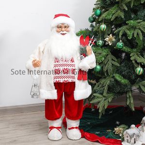 คอลเลกชั่นซานตาคลอสสำหรับตกแต่งในร่มตุ๊กตาซานตาคลอสแบบตั้งพร้อมเครื่องประดับสกี - Product Image 3