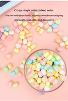 Mini bonbons guimauves croustillantes arc-en-ciel pastel fourrées aux confiseries pour cupcakes, desserts et cadeaux de mariage