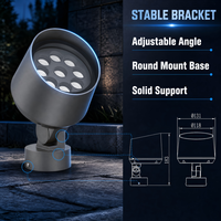 Projecteur paysager extérieur IP67 haute luminosité RGBW DMX, lampe de façade extérieure, projecteur LED rond 36W