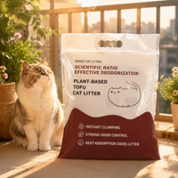 Sac d'emballage personnalisé en plastique alimentaire imprimé par gravure pour litière de chat, résistant à l'humidité, avec fermeture éclair, anti-odeur pour sacs de litière pour chat