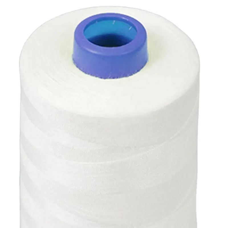 Umwelt freundliches 100% gesponnenes Polyester-Nähgarn TFO Twist Raw White 20/2 40/2 50/2 60/2 80/2 Wasser lösliches Gewinde
