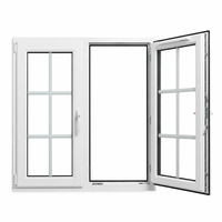 Fenêtre à battant en PVC double vitrage, verre trempé anti-ouragan, coupe-vent, certifiée CE, pour maison côtière