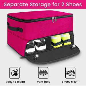 Golf <b>Trunk</b> Organizer - 3 Layers Locker <b>Storage</b> Bag With Separate Compartment for 2 Pair Shoes, Car Locker Efficient <b>Storage</b> - Product Image 2