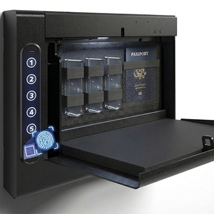 Coffre-fort biométrique mural en acier <span class=keywords><strong>Ilock</strong></span> F8 avec serrure électronique numérique à empreinte digitale, accès rapide pour le stockage d'armes à feu à usage domestique - Product Image 1