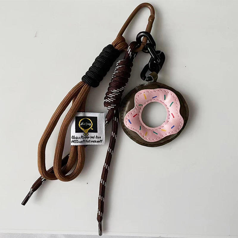 สายคล้องคอคู่ ลายโดนัทสีพาสเทล