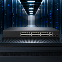 Conmutador Gigabit PoE+ Administrado de 24 Puertos FS-224E-POE |   Switch de Red de Acceso Seguro PoE de 180W, Capa 2/3, con 4 Puertos SFP