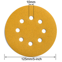 Disque de papier sablé Disque rond de papier sablé doré grain 120